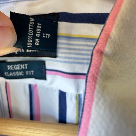 Polo Ralph Lauren Regent Fit Striped Shirt XL 17.5 Cotton Classic Preppy Office - Picture 7 of 8